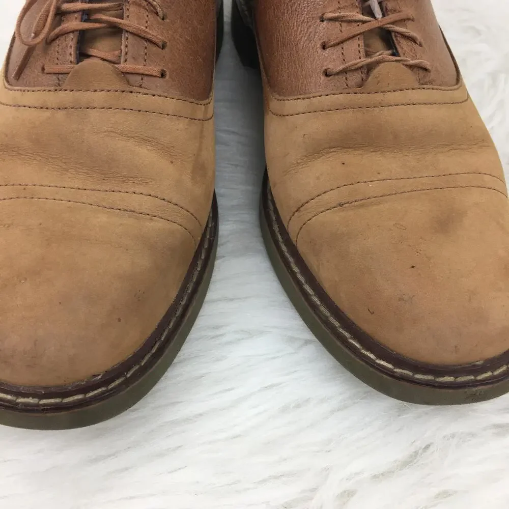 Cole Haan Men NikeAir Oxfords Tan Suede Brown Dress Shoes 10 M